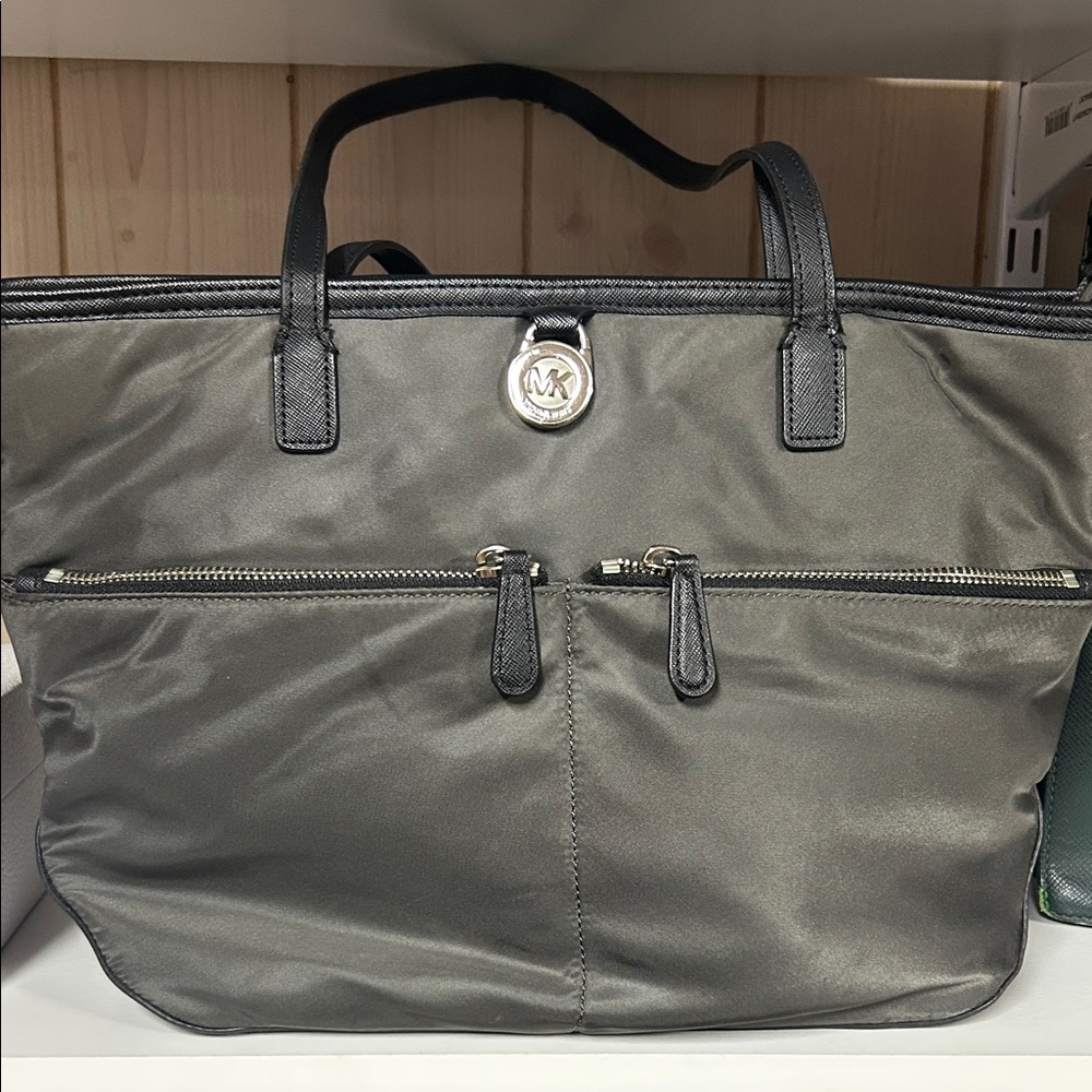 Michael Kors Black and Gray Tote Bag